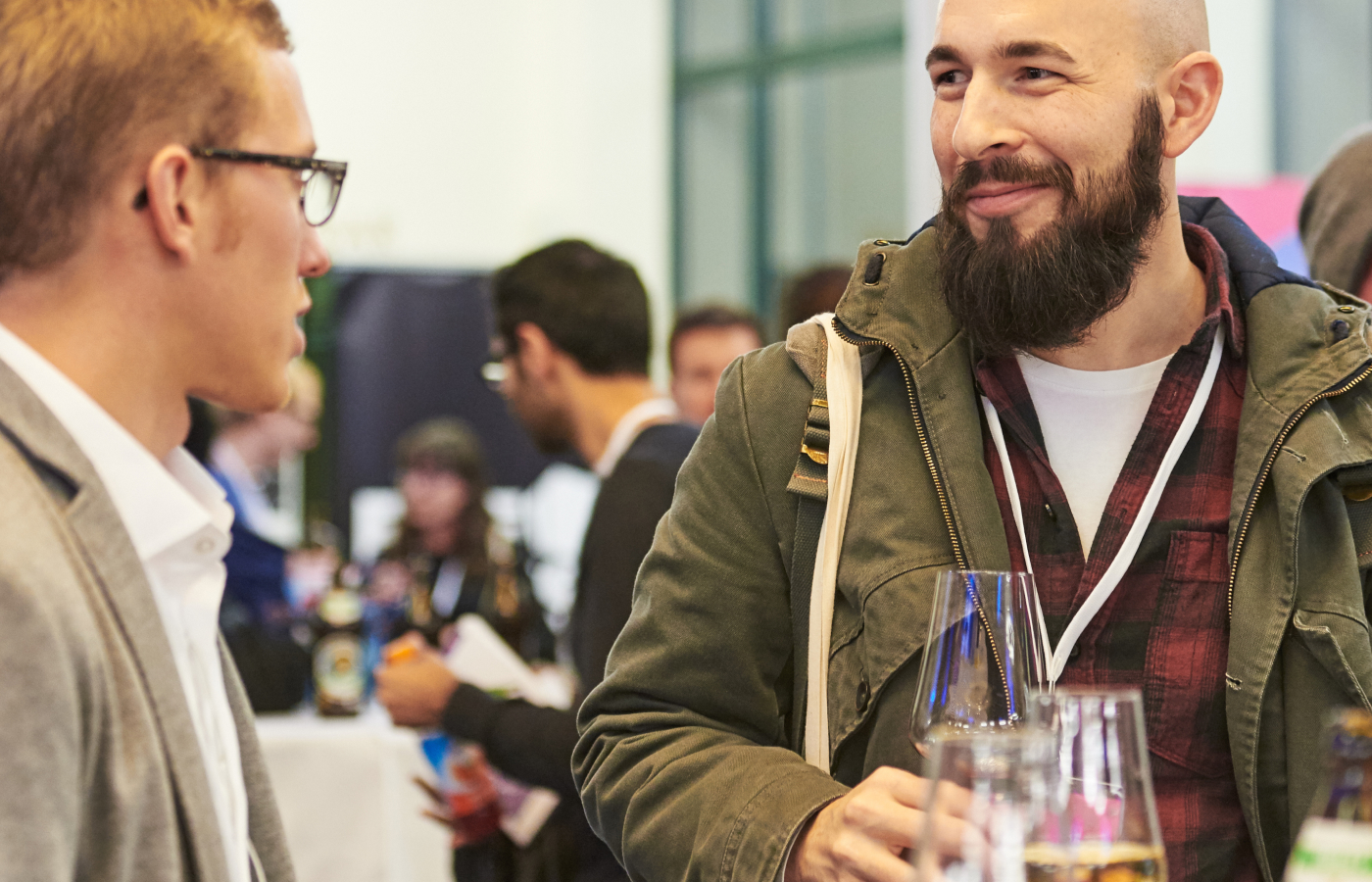 Conversations and networking at a PUSH UX fringe event.